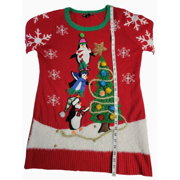 Penguin Christmas Sweater Tunic by United States Sweaters - Picture 12 of 12